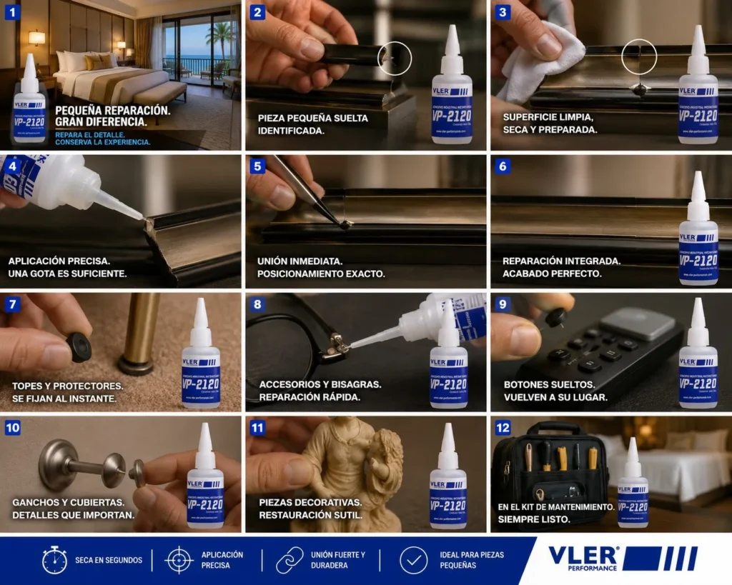 Adhesivo Industrial Instantáneo VP-2120 (20 g) — ejemplo de uso 7