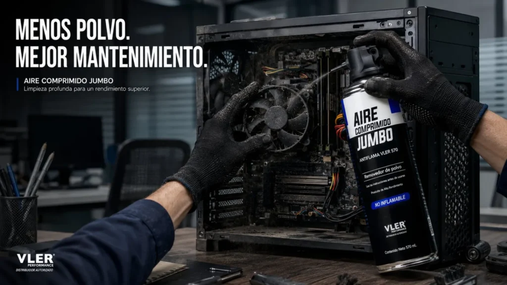 Aire Comprimido Jumbo Antiflama VLER 570 (570 ml) — ejemplo de uso 4