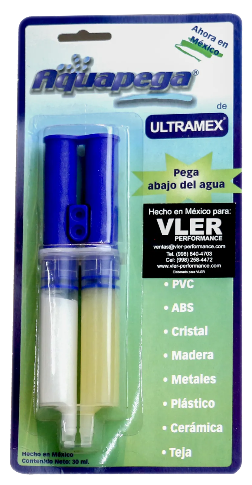 Aquapega Ultramex - Pegamento Epóxico Bicomponente (30 ml)