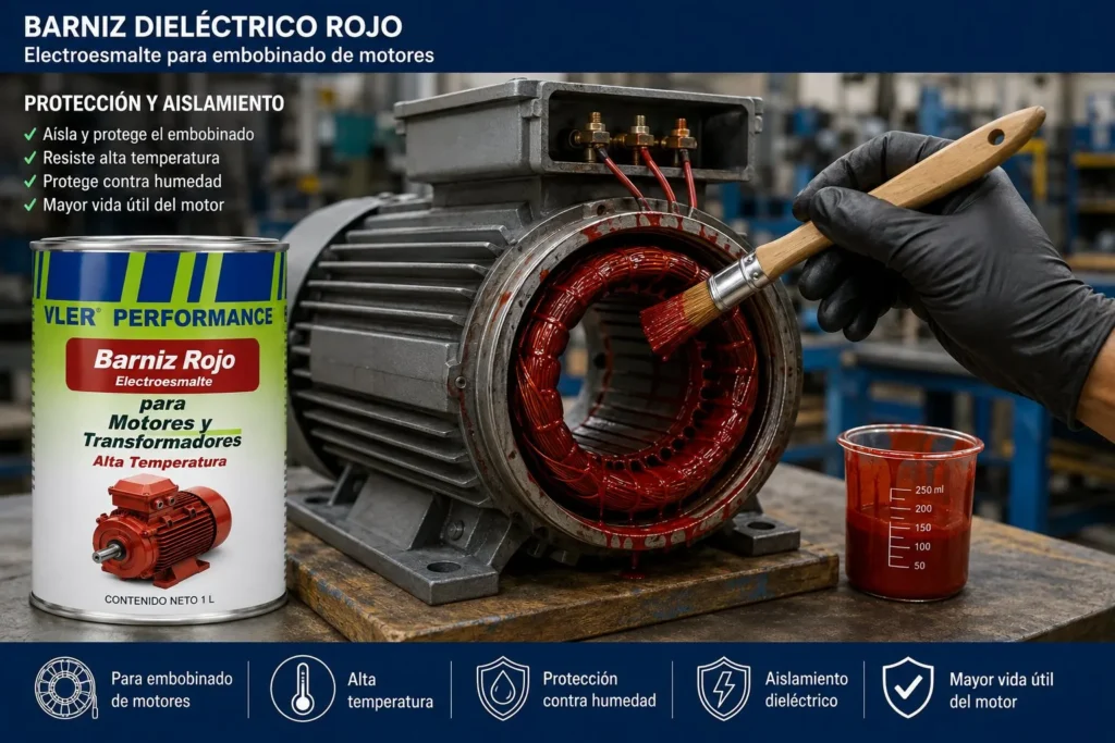 Barniz Rojo - Electroesmalte para Motores y Transformadores (1 L) — ejemplo de uso 1