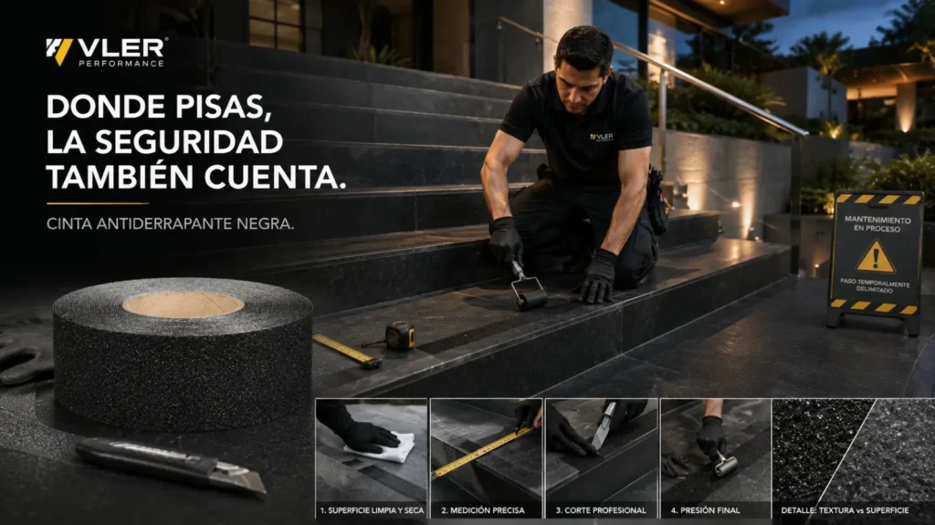 Cinta Antiderrapante con Franjas Negras y Amarillas — ejemplo de uso 1