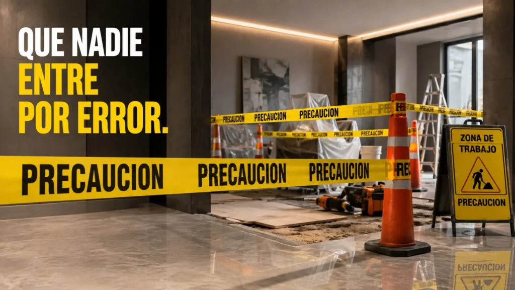 Cinta de Precaución y Peligro (3.5 in x 305 m) — ejemplo de uso 7
