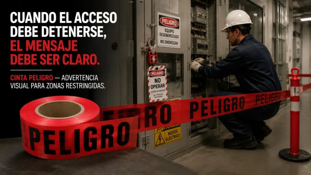 Cinta de Precaución y Peligro (3.5 in x 305 m) — ejemplo de uso 9