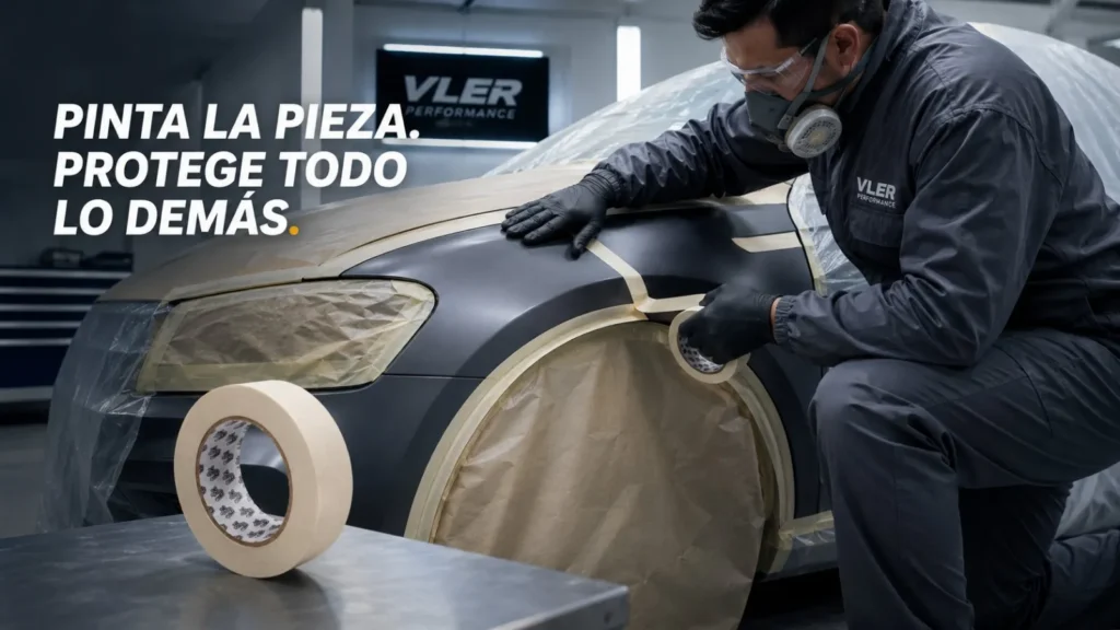 Cinta Masking Tape Grado Automotriz (19, 25 y 48 mm x 50 m) — ejemplo de uso 2