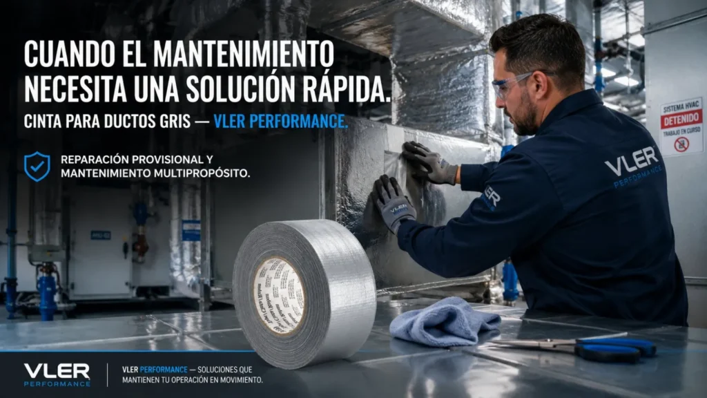 Cinta para Ductos Gris (48 mm x 55 m) — ejemplo de uso 1