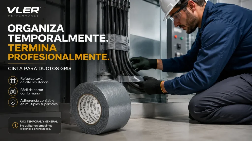 Cinta para Ductos Gris (48 mm x 55 m) — ejemplo de uso 10