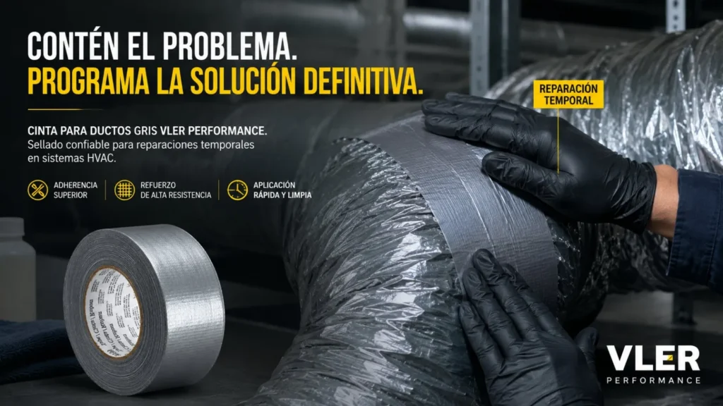Cinta para Ductos Gris (48 mm x 55 m) — ejemplo de uso 2