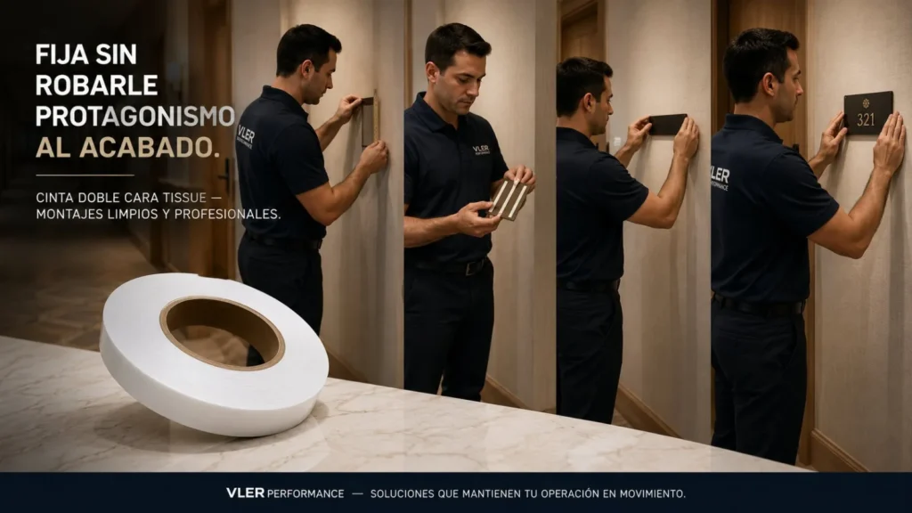 Cinta Tissue - Cinta Doble Cara (rollo) — ejemplo de uso 1