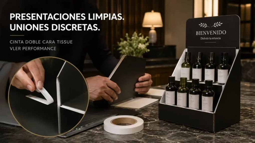 Cinta Tissue - Cinta Doble Cara (rollo) — ejemplo de uso 4