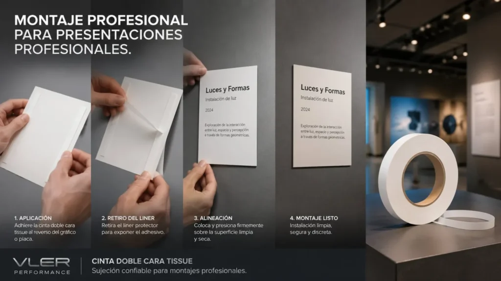 Cinta Tissue - Cinta Doble Cara (rollo) — ejemplo de uso 8