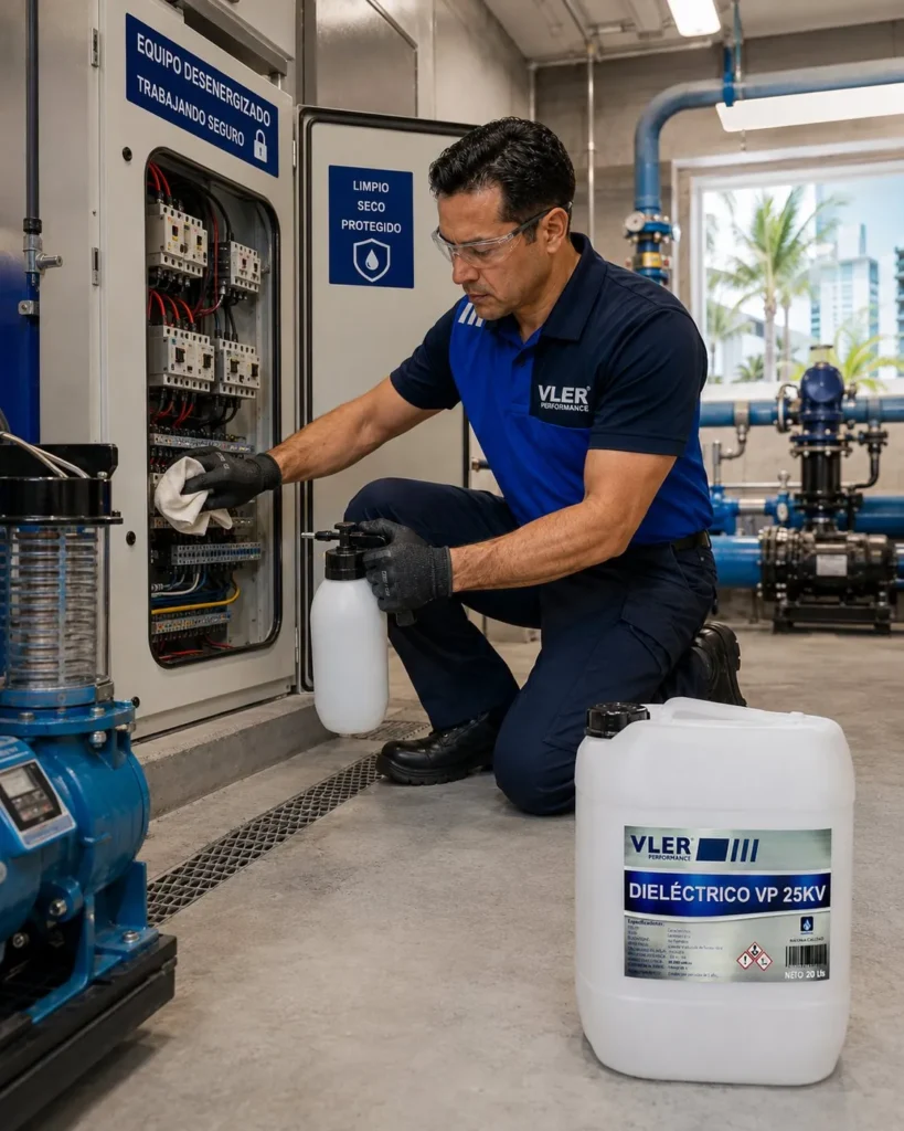 Dieléctrico VP 25,000 V - Solvente Desengrasante Dieléctrico Antiflama (Bidón 20 L) — ejemplo de uso 1