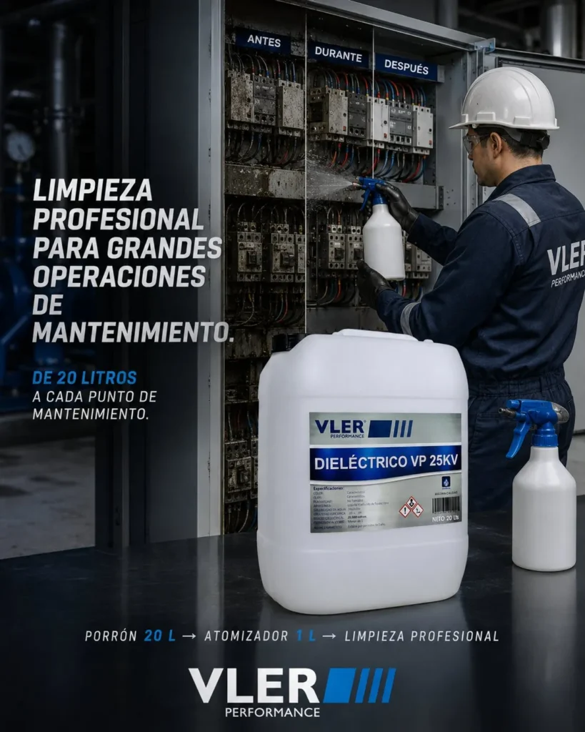 Dieléctrico VP 25,000 V - Solvente Desengrasante Dieléctrico Antiflama (Bidón 20 L) — ejemplo de uso 8