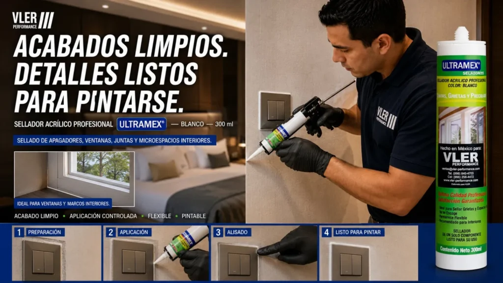 Sellador Acrílico Blanco Profesional - 300 ml — ejemplo de uso 1