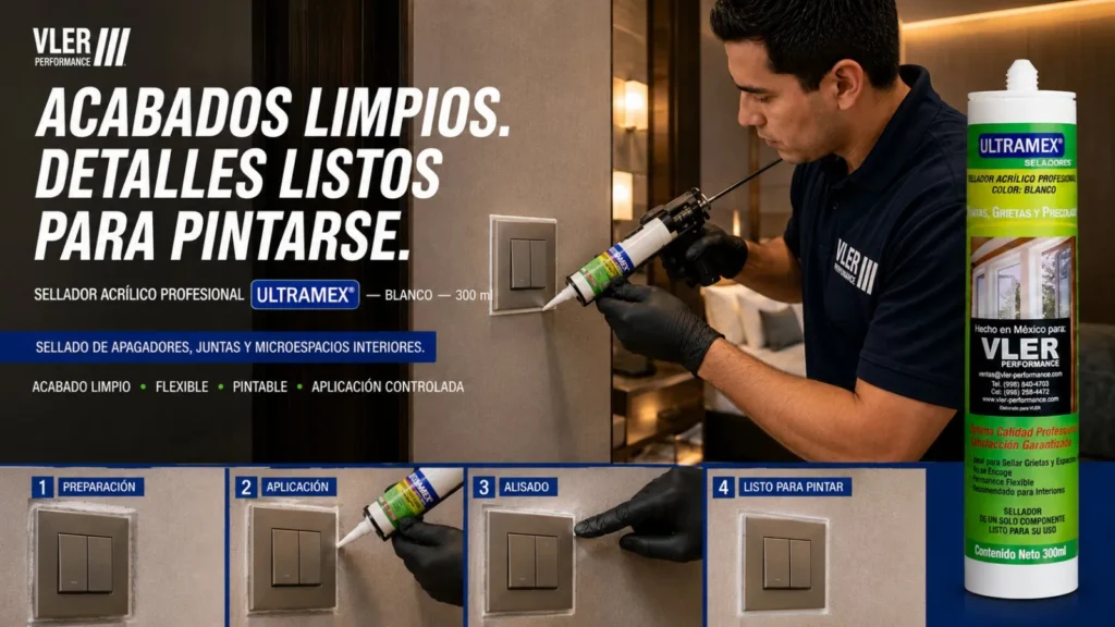 Sellador Acrílico Blanco Profesional - 300 ml — ejemplo de uso 2