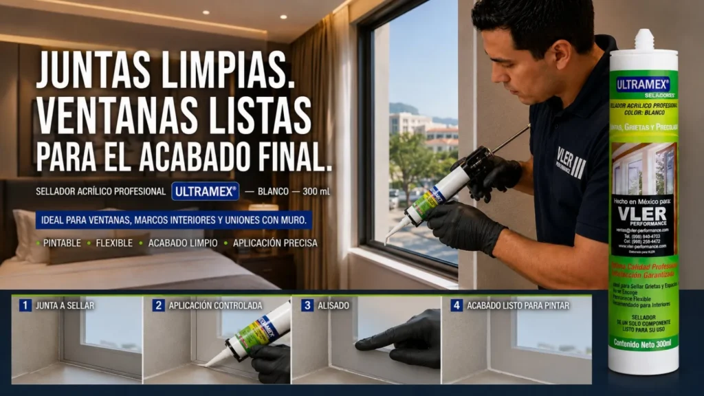 Sellador Acrílico Blanco Profesional - 300 ml — ejemplo de uso 6