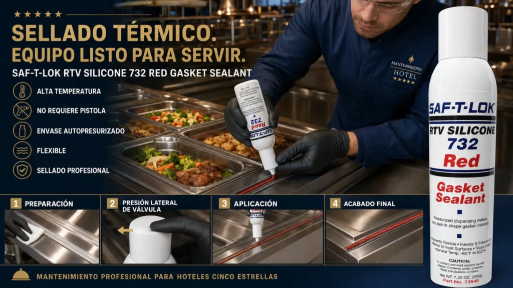 Silicón Rojo Presurizado RTV 732 (7.25 oz / 206 g) — ejemplo de uso 1
