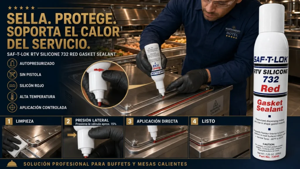 Silicón Rojo Presurizado RTV 732 (7.25 oz / 206 g) — ejemplo de uso 4