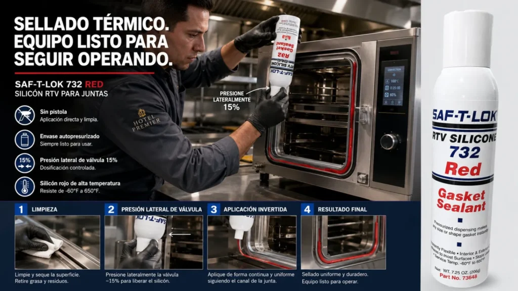 Silicón Rojo Presurizado RTV 732 (7.25 oz / 206 g) — ejemplo de uso 5