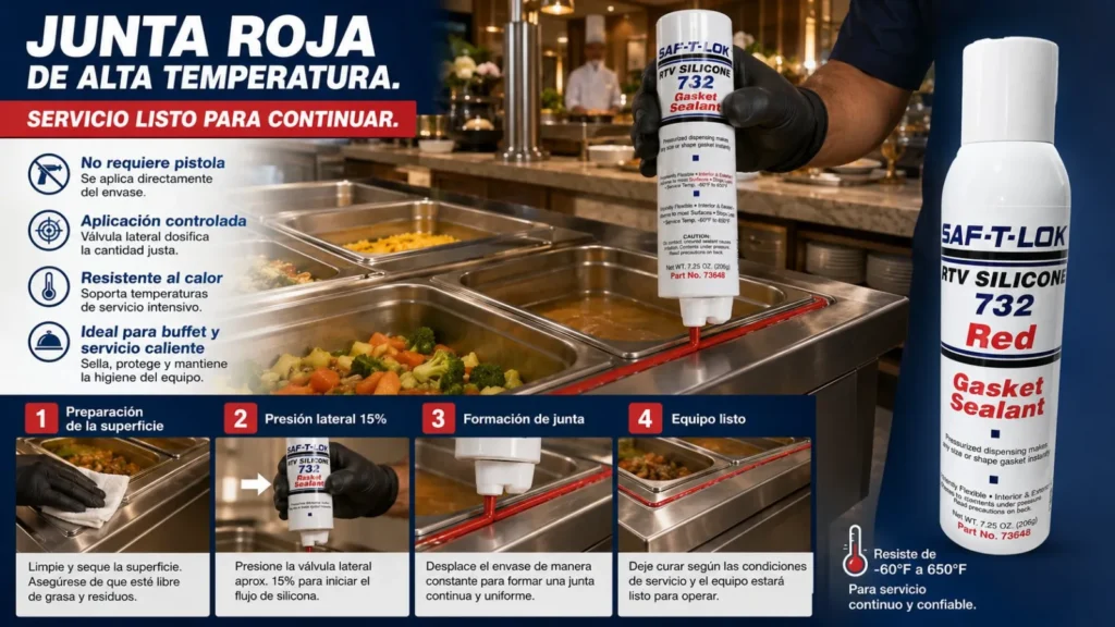 Silicón Rojo Presurizado RTV 732 (7.25 oz / 206 g) — ejemplo de uso 6