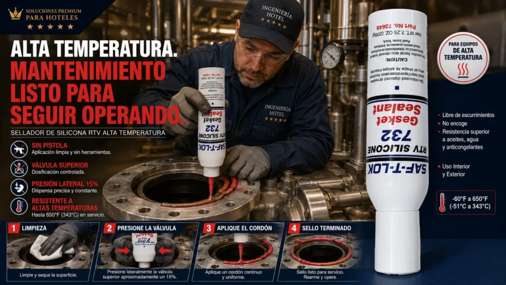 Silicón Rojo Presurizado RTV 732 (7.25 oz / 206 g) — ejemplo de uso 7
