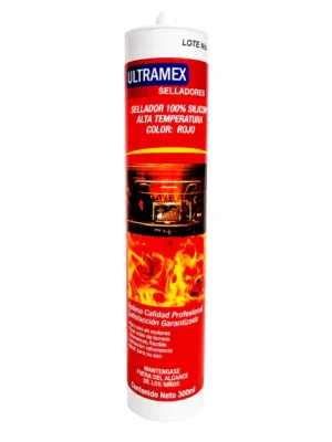 Silicón RTV Rojo de Alta Temperatura, 300 ml