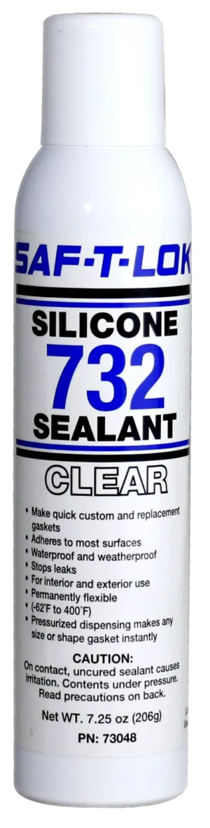 Silicón Transparente Presurizado RTV 732, 7.25 oz / 206 g