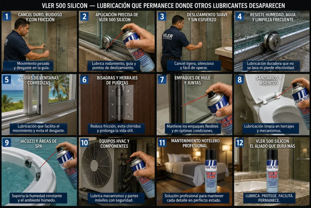 VLER500 Lubricante y Desmoldante de Silicón (320 g) — ejemplo de uso 3